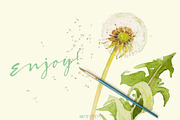 Dandelions-clipart set watercolor, an Illustration by watercolorwild.graphics (Thumbnail 11 of 11)