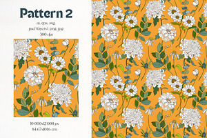 Floral Modern Vector Poster Patterns