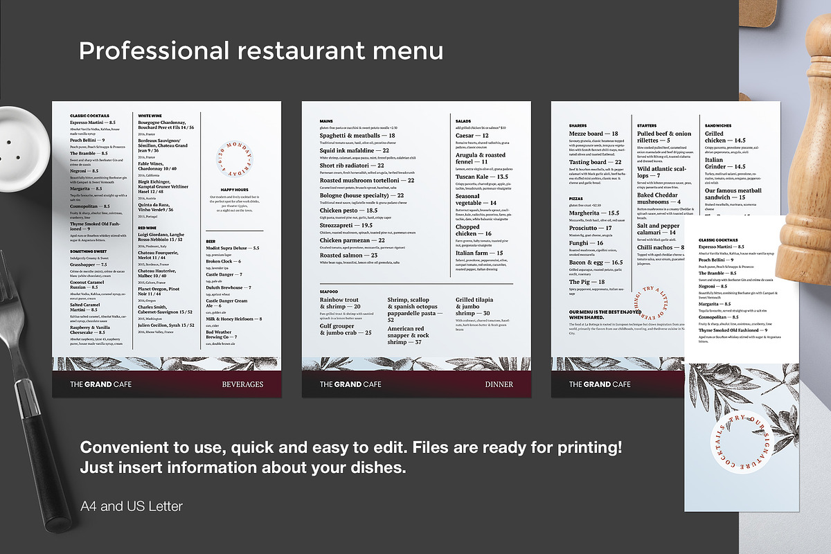 Restaurant Menu Template, a Brochure Template by BigWeek (Photo 2 of 4)