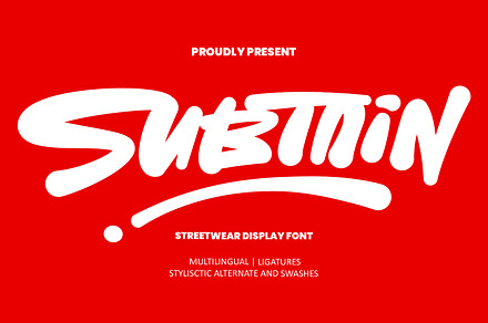 Subtain – Streetwear Display Font, a Handwritten Font by Black Junst