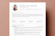 Minimalist Resume Template for Word, a Resume Template by DemeDesign (Thumbnail 1 of 9)