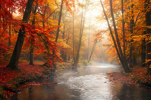 Peaceful Autumn Nature Wallpaper, a Wallpaper Photo by nandinigraphics