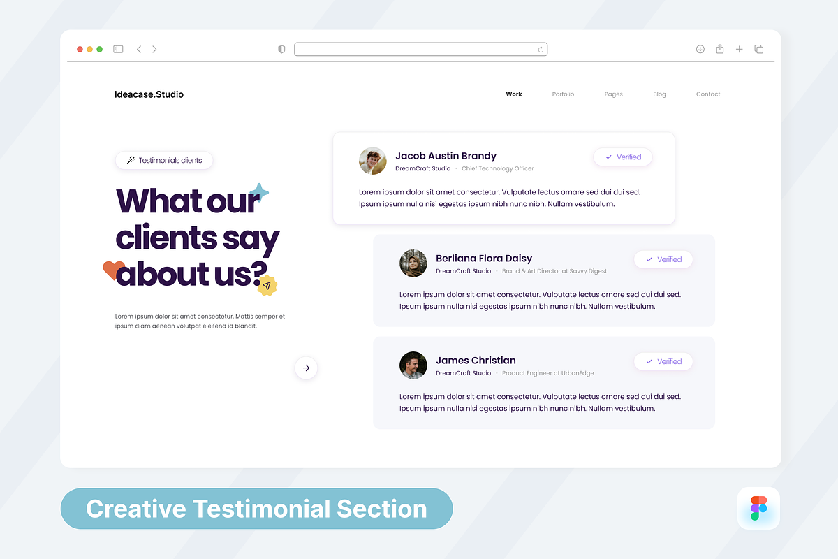 Studioox - Testimonial Section UI, a Templates & Theme by SquidPixey (Photo 1 of 3)