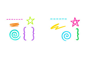 Colorful doodles and abstract shapes, an Illustration by ZinetroN