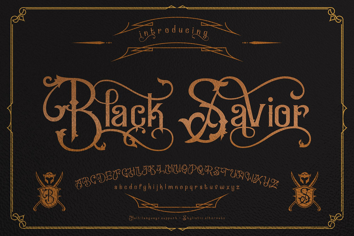 Black Savior Victorian retro Font, a Symbol Font by SHEILLA (Photo 12 of 18)