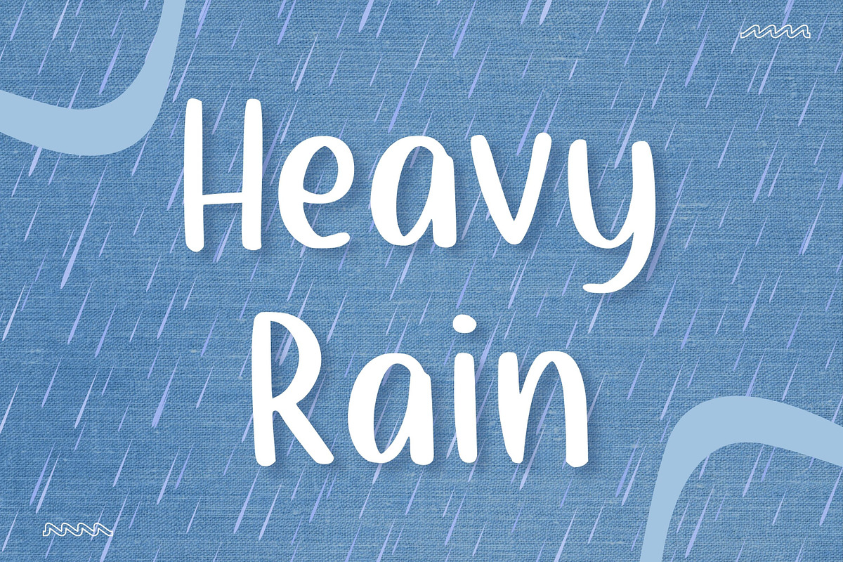 Heavy Rain, a Handwritten Font by Aisyah (Photo 1 of 5)