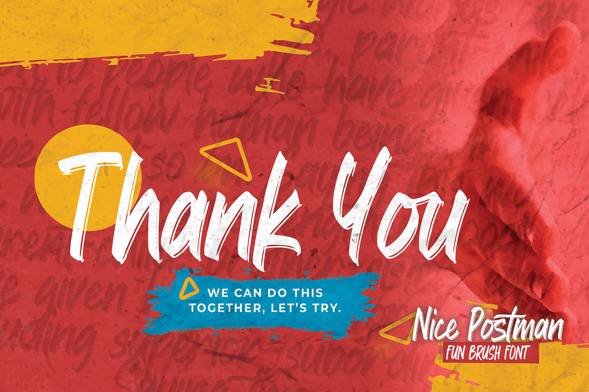 Nice Postman - Fun Brush Font, a Font by Gassstype (Photo 8 of 8)