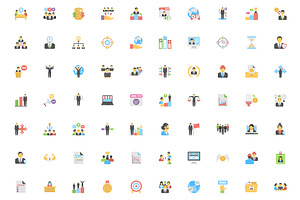 340 Flat Business Icons