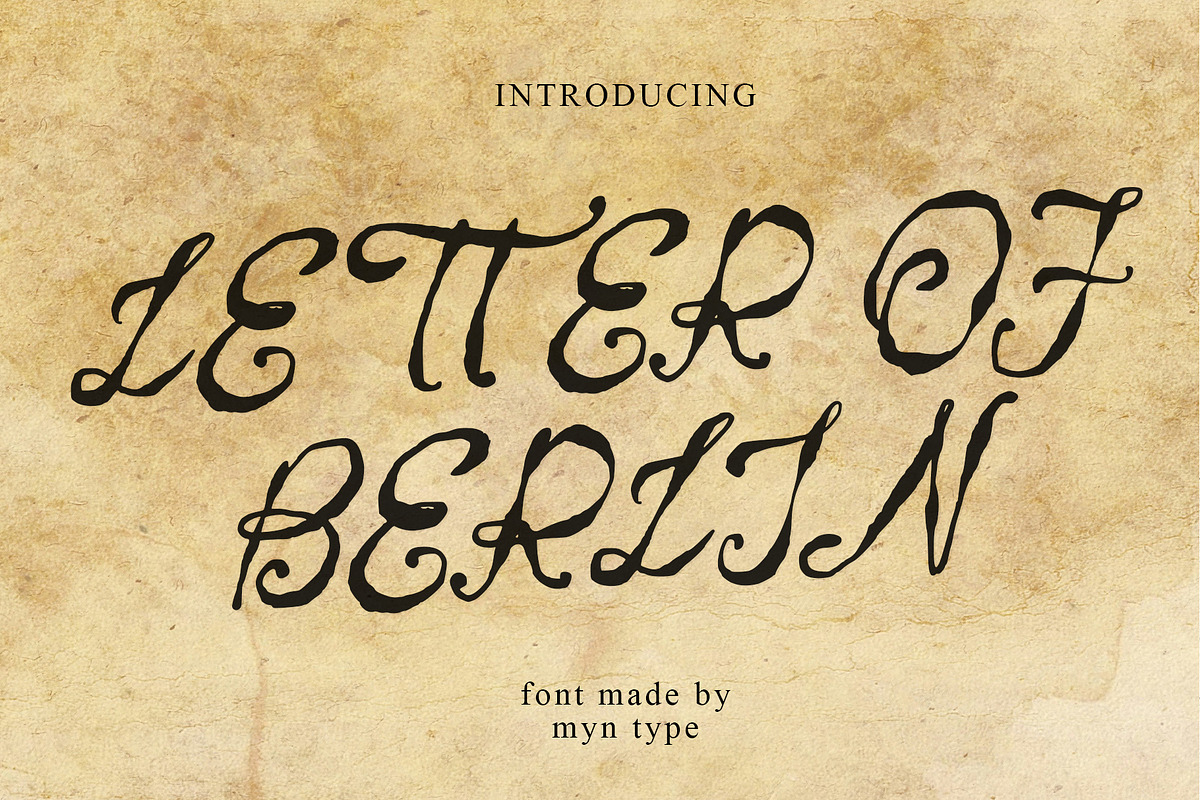 Letter of Berlin Classic Script Font, a Script Font by Myn Type (Photo 1 of 14)