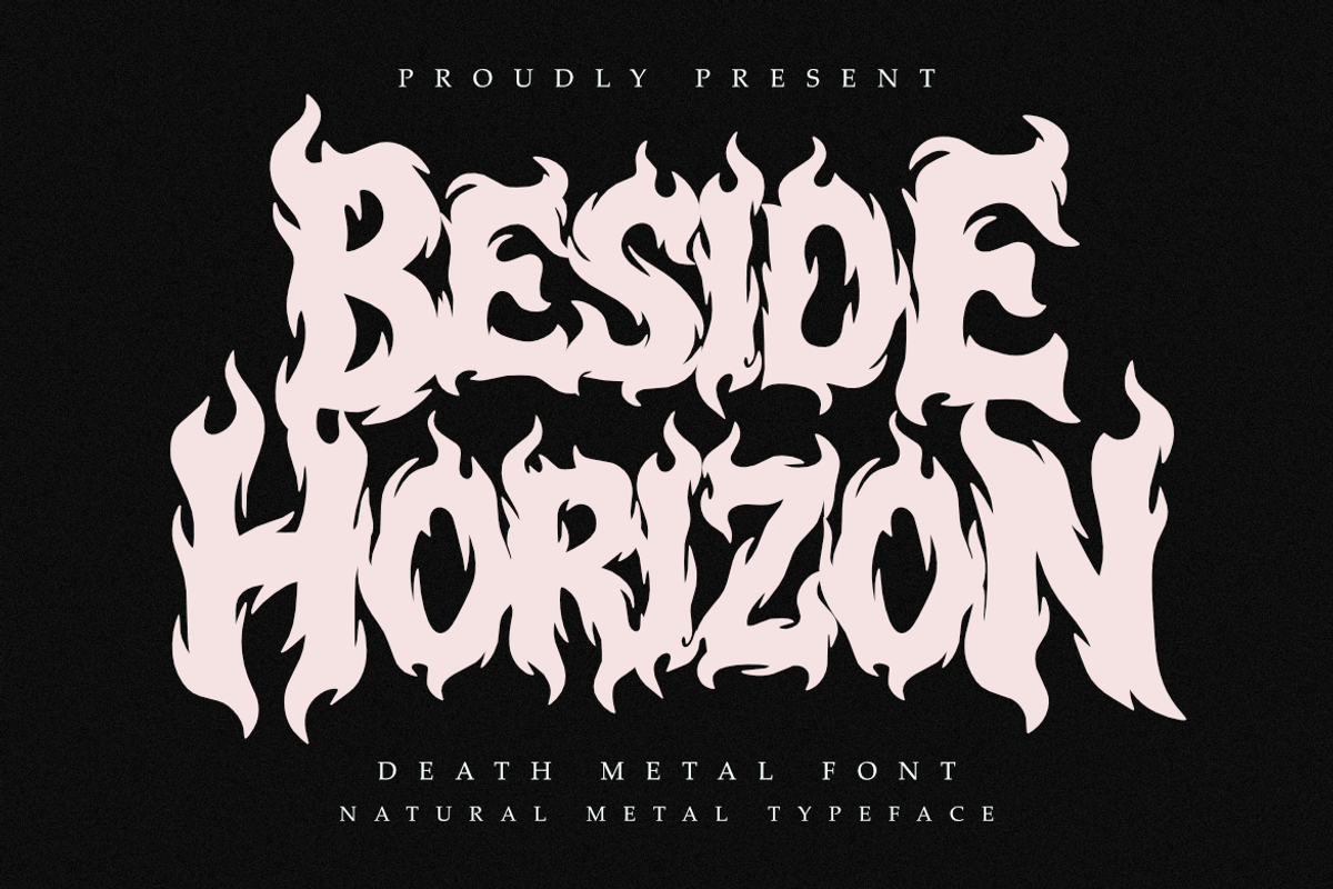 Beside Horizon | Natural Death Metal, a Symbol Font by Masyafi Studio (Photo 1 of 8)