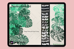 Vintage Tropical Foliage Brushes