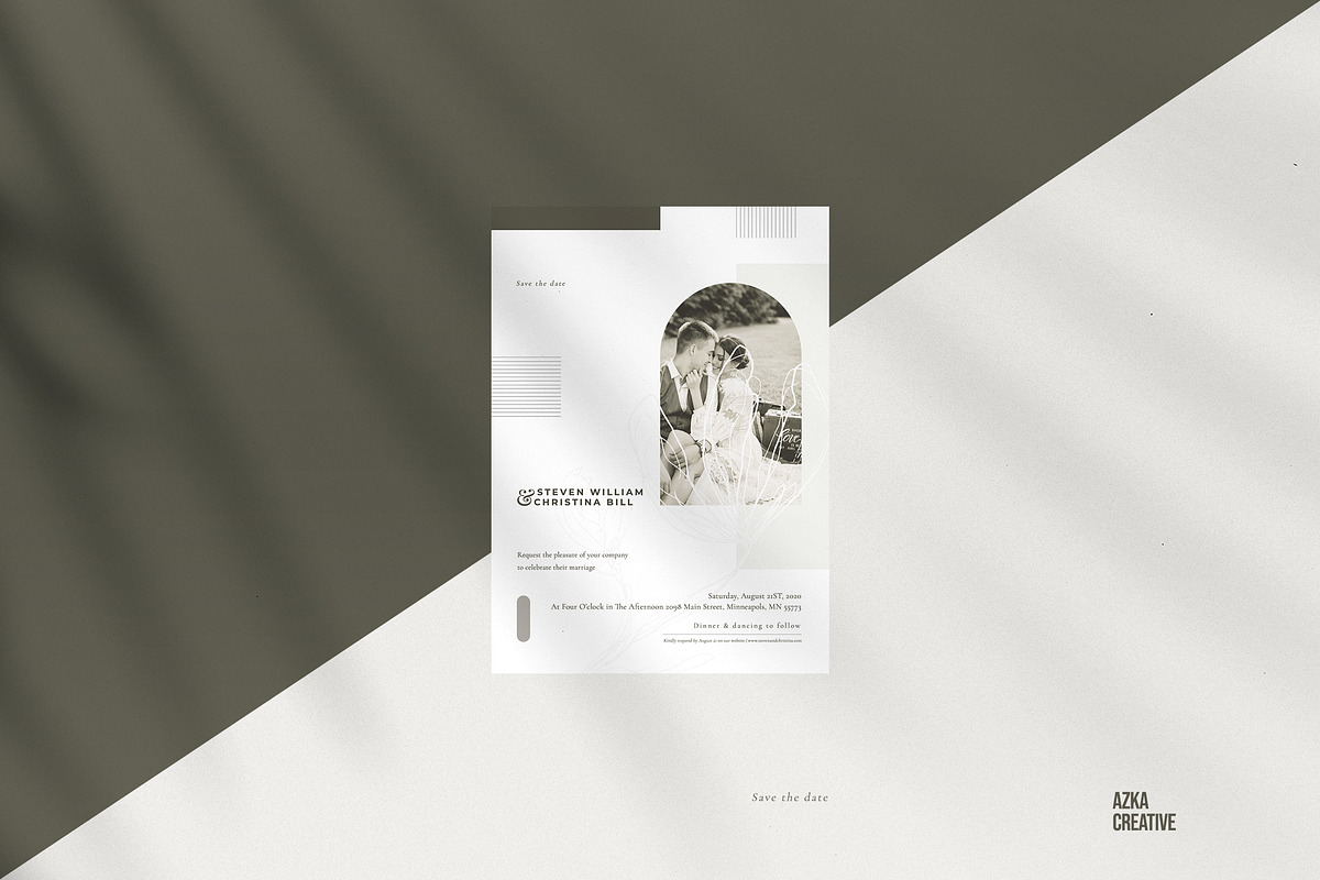 Minimal Wedding Suite - Andria, an Invitation Template by Azka Creative (Photo 5 of 7)