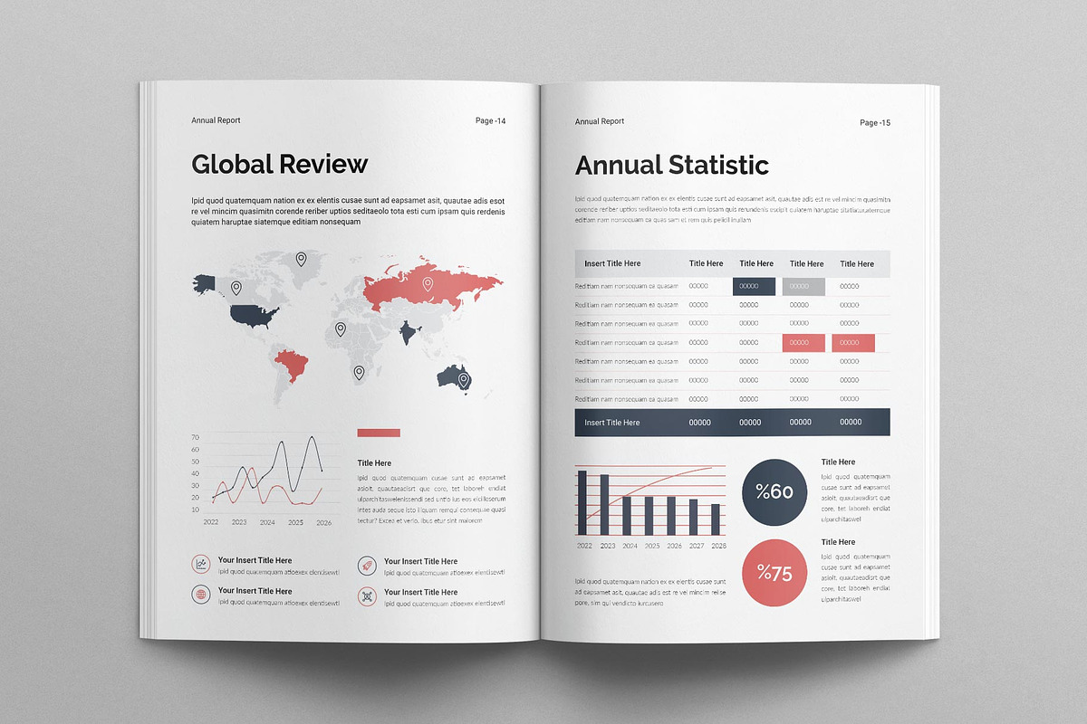 Annual Report Template, a Brochure Template by TemplatesForest (Photo 7 of 8)