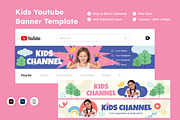 Playful Kids YouTube Banner Design, a Social Media Template by twinstd (Thumbnail 1 of 2)