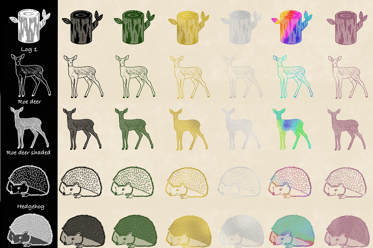 Procreate Stamps Brush Forest Animal, a Shape Add-On by Ducatum (Photo 5 of 10)
