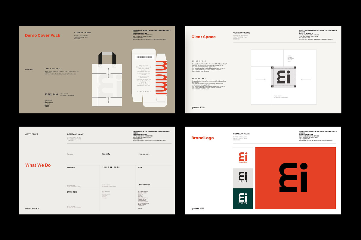 Miami | Brand Guidelines Template, a Presentation Template by Studio Industry (Photo 4 of 13)