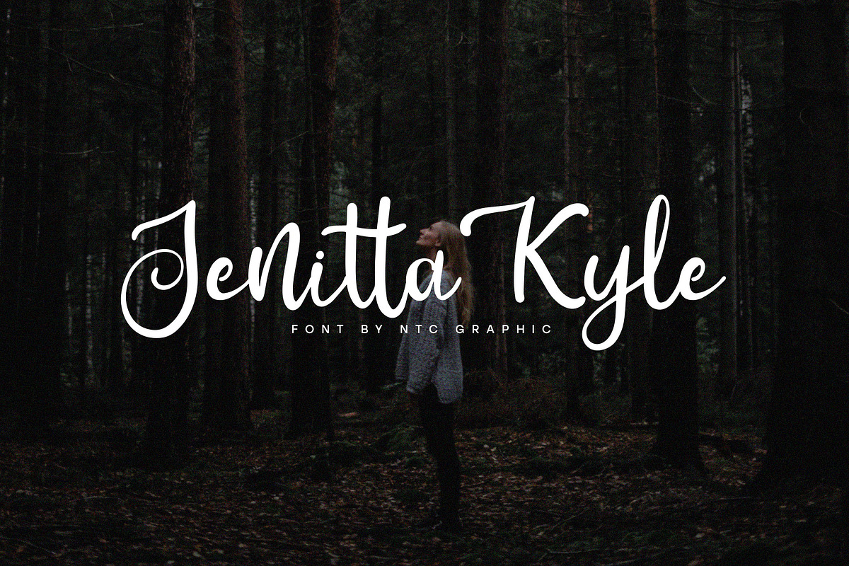 Jenitta Kyle Script Font, a Script Font by NTC Graphic (Photo 1 of 6)