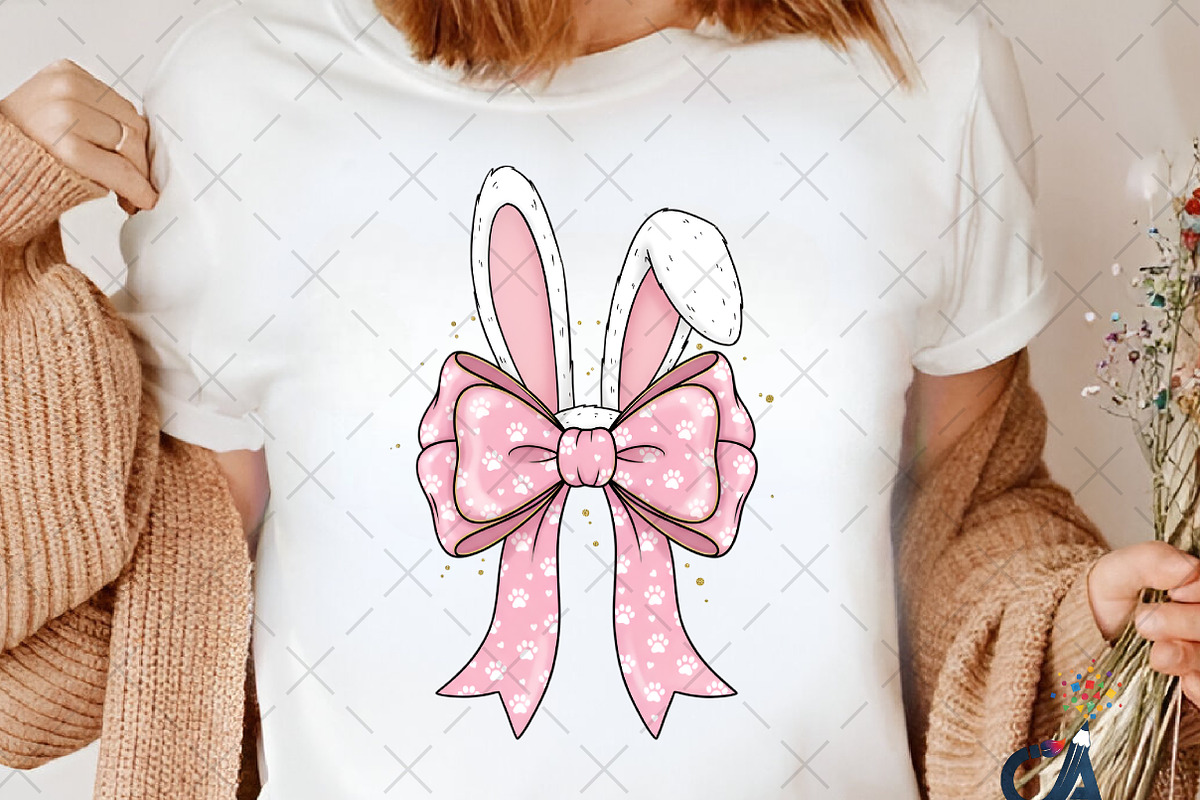 Easter Bunny Ears Bow PNG, an Illustration by Creative Art (Photo 3 of 6)