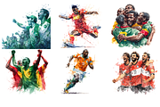 Africa Soccer Clipart, a Decorative Illustration by stickermadness (Thumbnail 4 of 4)