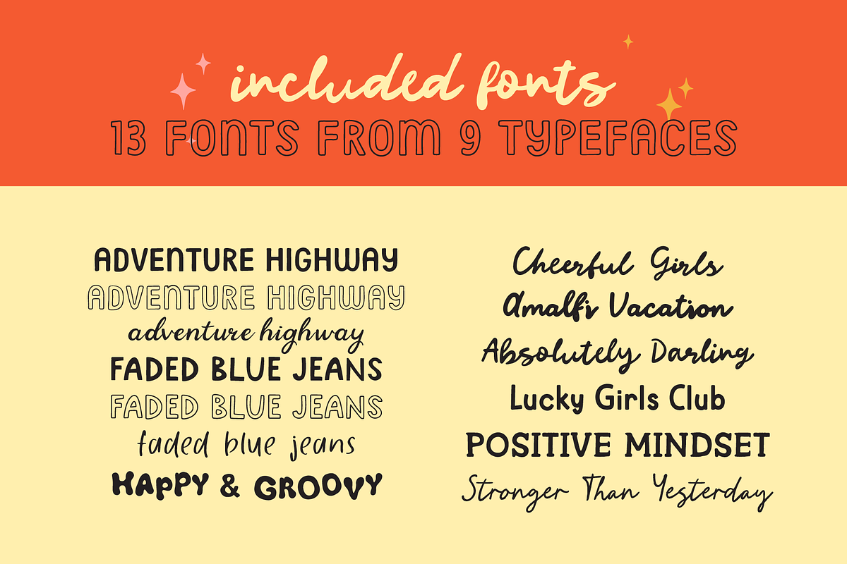 Retro Vibes Font Bundle Handwritten, a Script Font by Kaya Fonts (Photo 20 of 22)