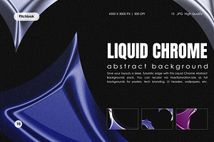Liquid Chrome Abstract Backgrounds, a Background Graphic by Pitchlook.Studio