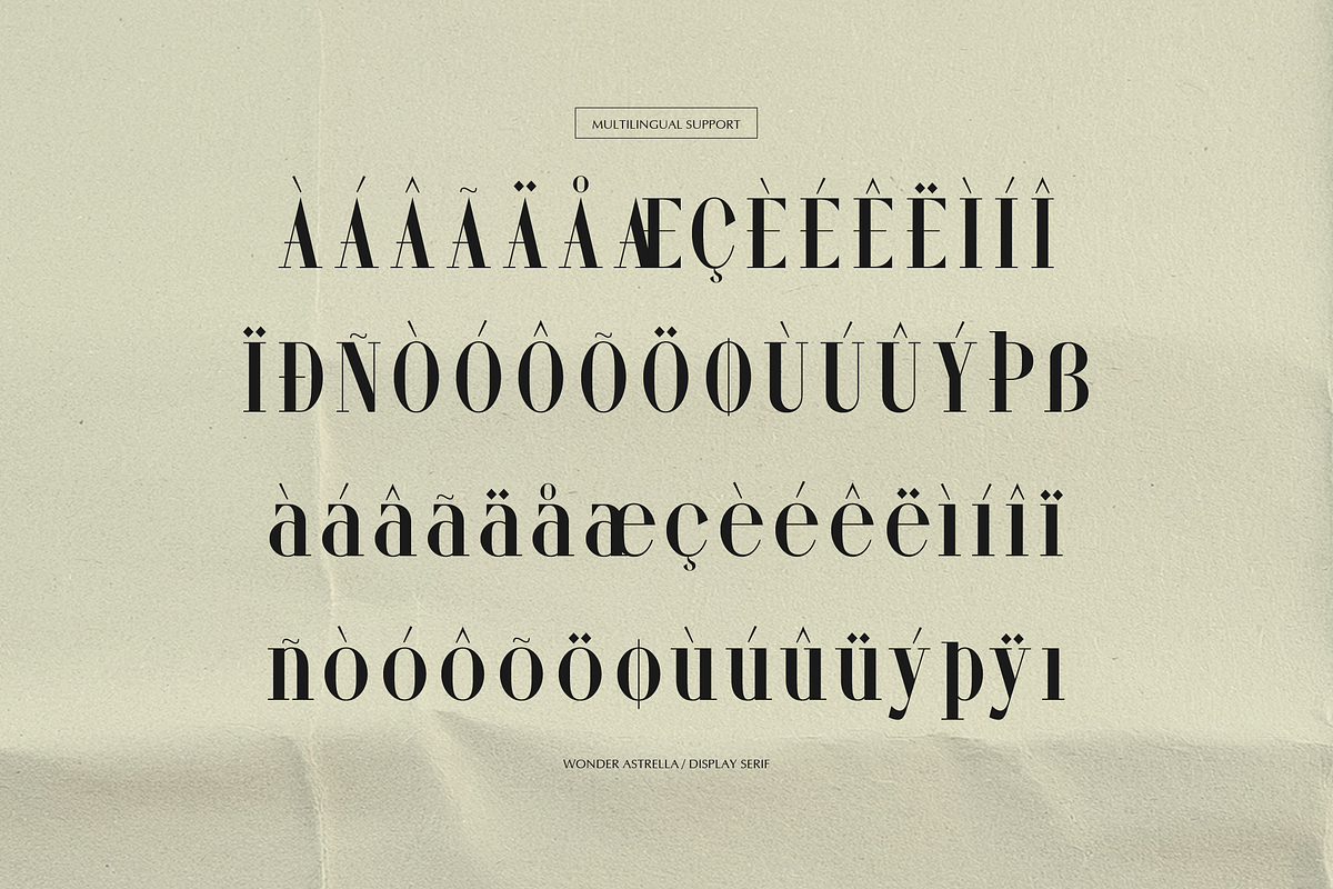 Wonder Astrella Modern Display Serif, a Serif Font by gracetype_studio (Photo 12 of 12)