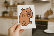 Capybara Emotions Clipart, an Animal Illustration by Palau (Thumbnail 2 of 10)