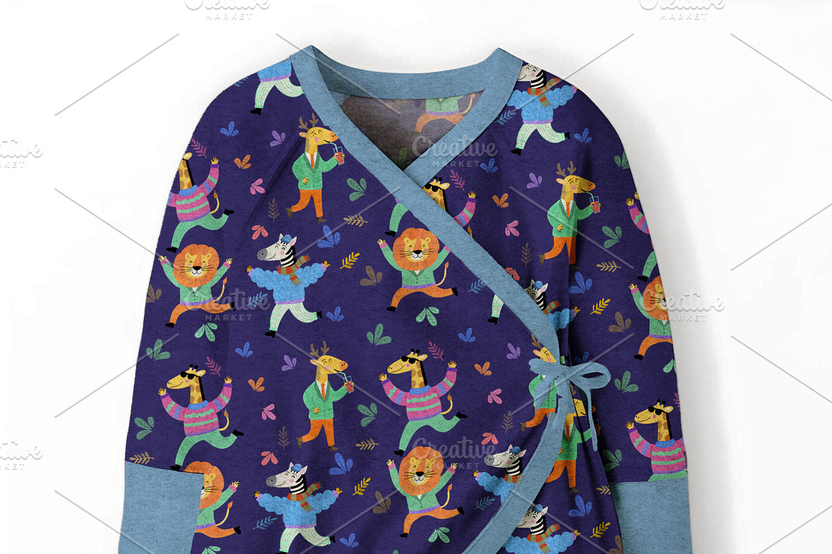 Baby Romper -Kimono one Tie Mockup, a Hoody Mockup by Nora Gad (Photo 11 of 15)