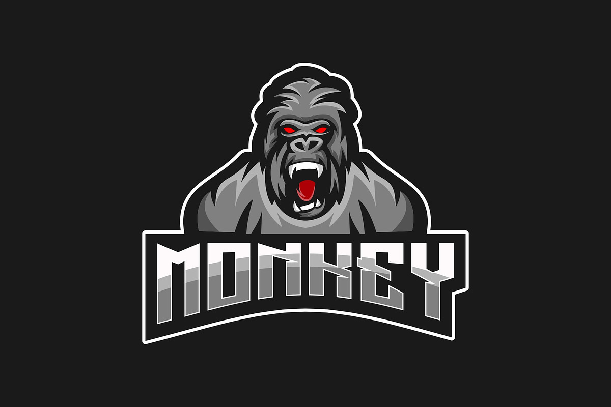 Monkey Mascot Sport Logo Vector, a Branding & Logo Template by Jhon.aburame