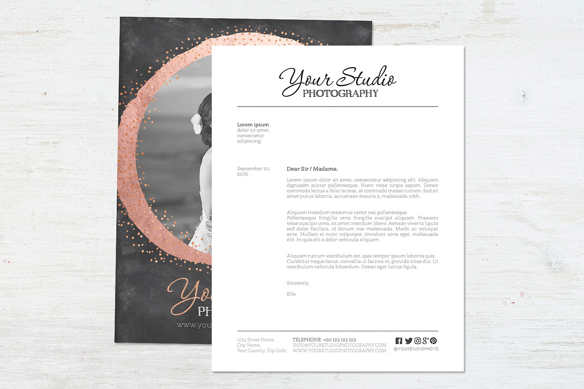 Letterhead Design | Exquisite Charm, a Marketing Template by Sleeklens (Photo 2 of 5)