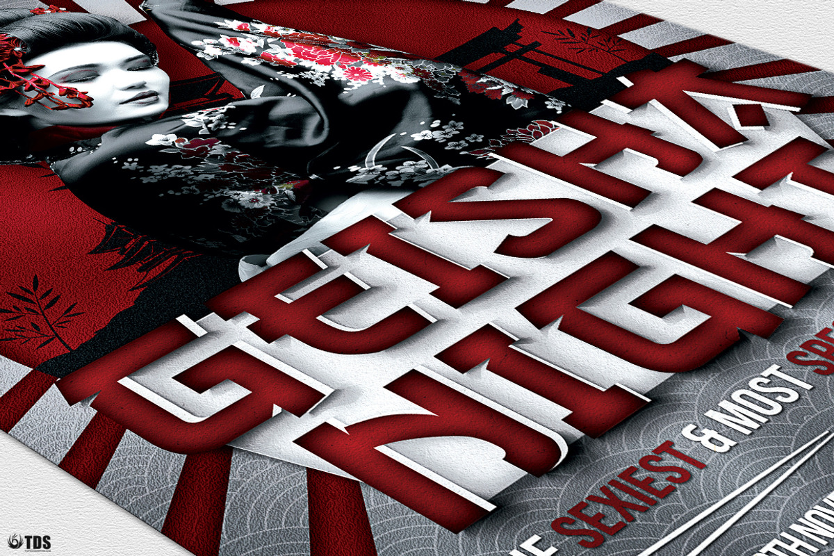 Geisha Night Flyer Template V6, a Flyer Template by ThatsDesignArt (Photo 6 of 7)