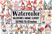 Valentines Gnome Clipart, an Illustration by Design Market (Thumbnail 1 of 3)