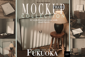 FUKUOKA Room & Frame Mockup DIN A