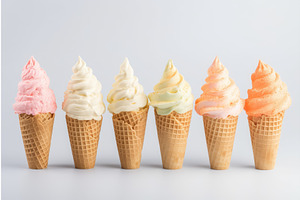 Soft Ice Creams Creme. Generate Ai