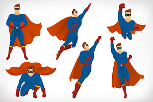 Superhero in Action. Super man.