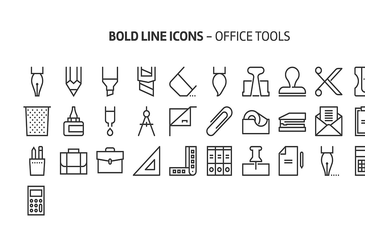 Bold Line Icons, an Outline Icon by Howcolour (Photo 134 of 151)