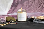 Halloween Candle Mockup Label fall, an Advertising Mockup by PawMockups (Thumbnail 2 of 10)