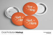 Circle Pin Button Mockup, a Product Mockup by graphicook (Thumbnail 1 of 4)