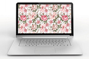 Set Seamless Flowers Rose Hibiscus, a Pattern Graphic by Vintage (Thumbnail 10 of 10)