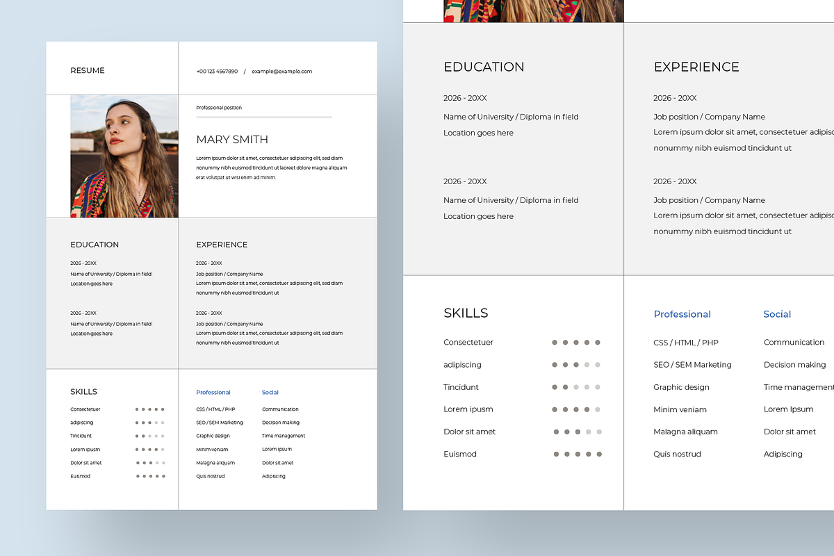 Clean Design Resume Template, a Resume Template by Filip Studio (Photo 2 of 4)