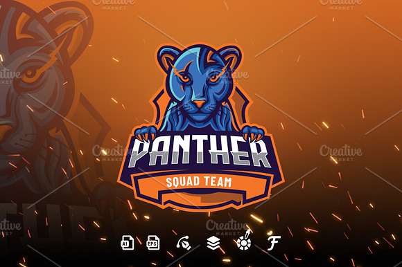 Panther Esports Gaming Mascot Logo preview 6