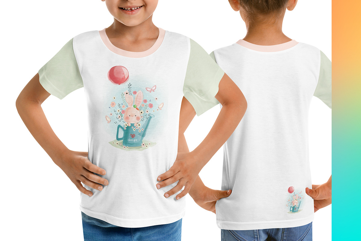 Girl T-shirt 3xMock-ups, a Print Template by Mocca Mockups Store (Photo 1 of 5)
