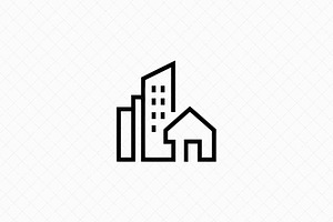Minimalist Building Icon House, an Object Illustration by Vectorium Studio