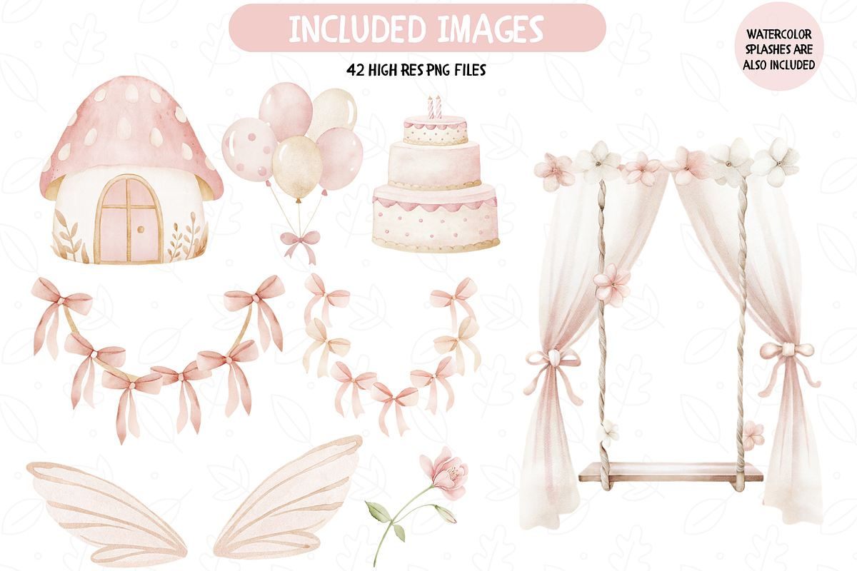 Pink Fairy Clipart Set, an Illustration by TatiMockup (Photo 5 of 6)