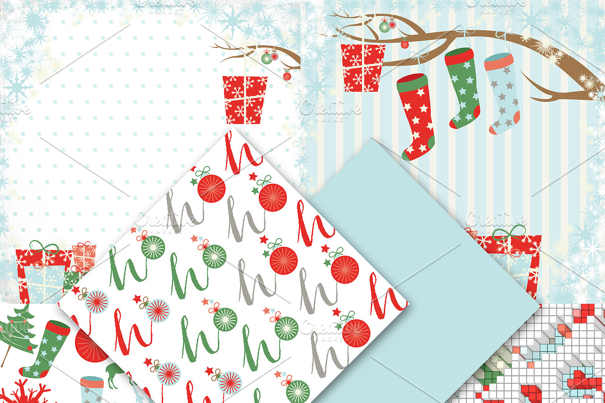 Christmas Digital Paper Pack preview 4