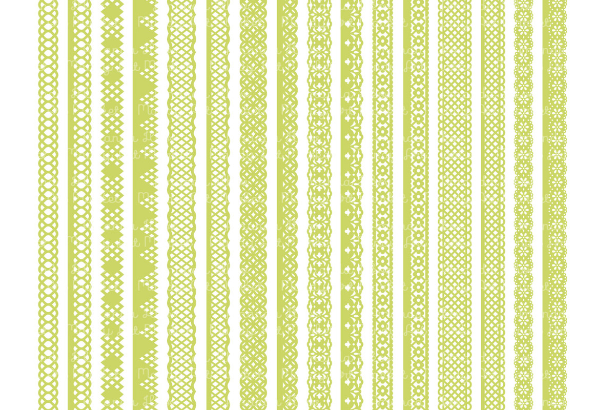 Bamboo Lace Vector Borders Clipart, an Illustration by Amanda Ilkov (Photo 5 of 5)