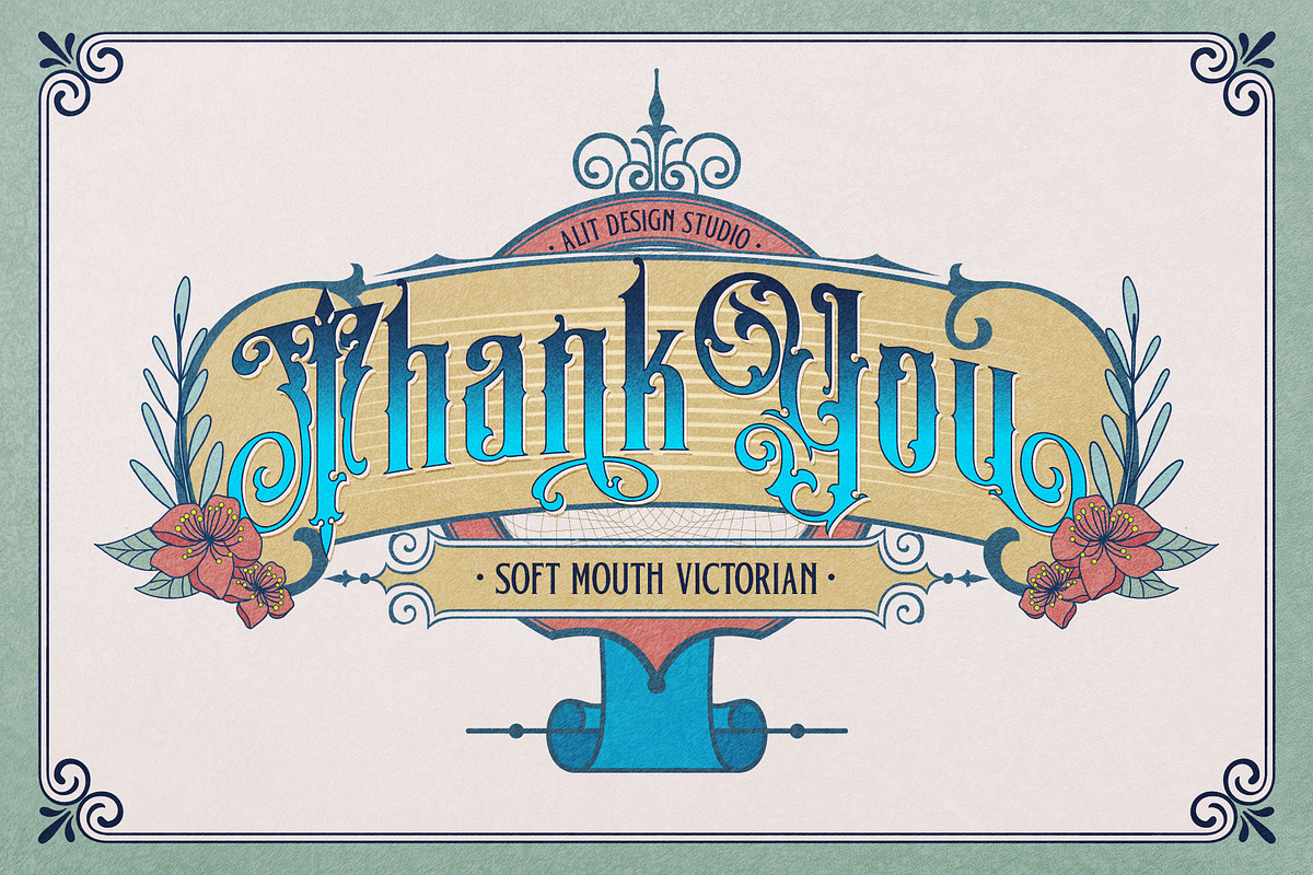 Soft Mouth Victorian Typeface, a Blackletter Font by alit design (Photo 24 of 24)