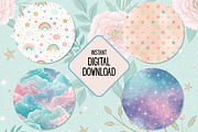 Pastel Glitter Ombre Digital Papers, a Pattern Graphic by Neon Studio (Thumbnail 4 of 6)
