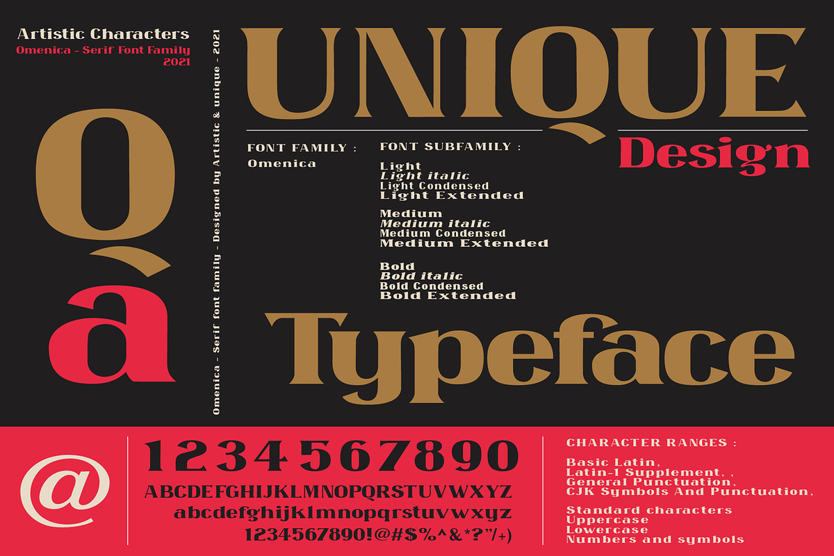 Omenica - Serif font Family, a Serif Font by Artistic & Unique (Photo 11 of 12)