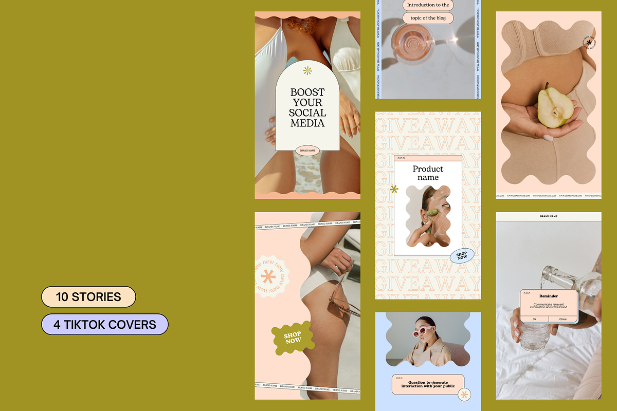 Aesthetic Instagram Template Kit, a Social Media Template by Mila Estudio (Photo 4 of 6)